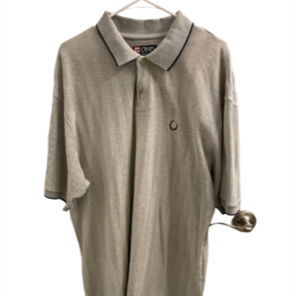 Chaps Ralph Lauren Polo Shirt Sz XXL Short Sleeves 100% Cotton Gray